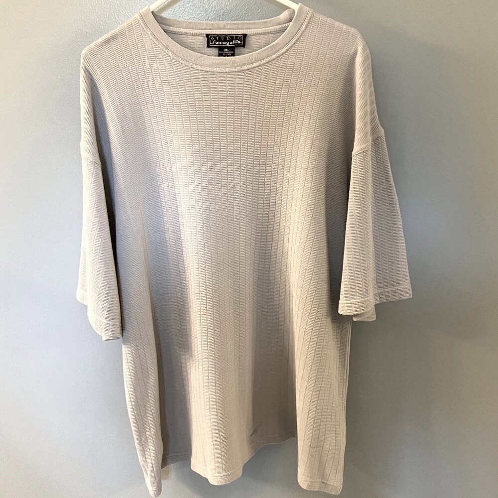 Fumagalli's Studio Men's Short Sleeve Gray Sweater XXL